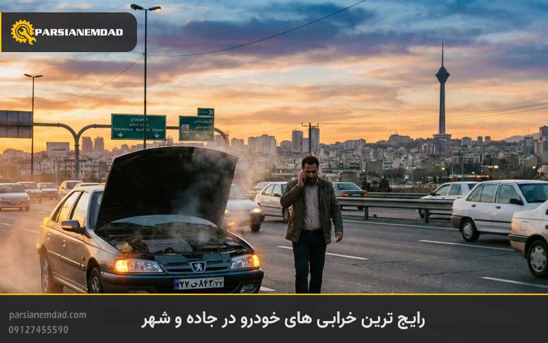 رایج‌ ترین خرابی‌ های خودرو در جاده و شهر
